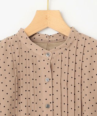組曲 【WEB限定】ドットフロッキー ワンピース ベージュ系5