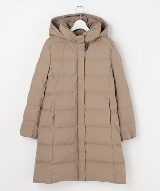 J.PRESS LADIES 【洗える・2way】タフタダウン ロング丈 コート モカ系