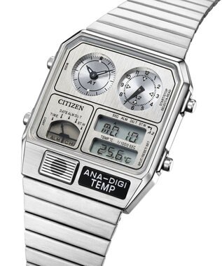 CITIZEN 【レトロなアナデジ限定モデル】Metallic ANA-DIGI TEMP（メタリック アナデジテンプ）JG2101-51H シルバー