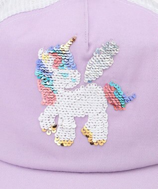 ANY KIDS スパンコール メッシュ キャップ ラベンダー×ユニコーン