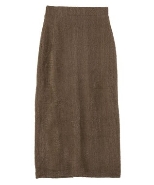 Green Parks 楽ちんシャギーＩラインスカート Brown