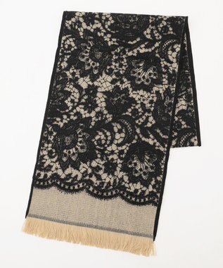 TOCCA 【フランス製】LACE JAQUARD STOLE ストール ブラック系