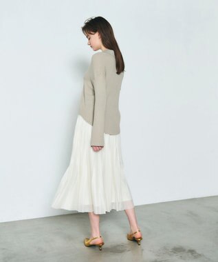 GRACE CONTINENTAL トリコットプリーツスカート キナリ