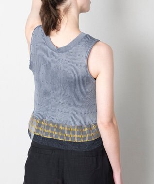 TRICOTE リブノースリーブニット 95GRAY