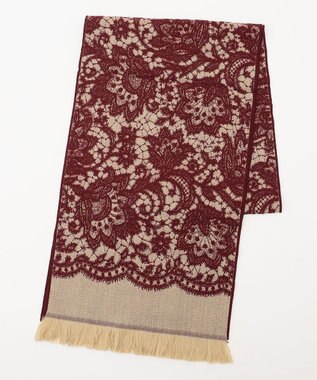 TOCCA 【フランス製】LACE JAQUARD STOLE ストール レッド系