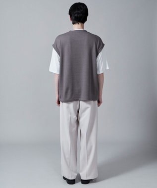 WEGO フェイクレイヤードベストT（S） ダークグレー