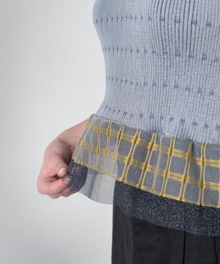 TRICOTE リブノースリーブニット 95GRAY