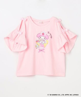 ANY KIDS 【サンリオキャラクターズ×ANY KIDS】ひんやり ファンシーフリル袖Tシャツ マイメロディ×ピンク