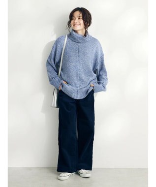 CRAFT STANDARD BOUTIQUE センタータックニットプルオーバー Blue