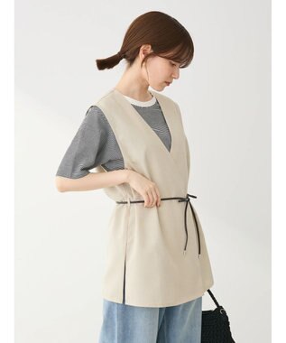 Green Parks 接触冷感　ベルト付きベスト Beige