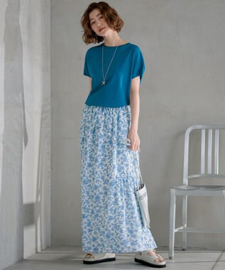 23区 【新色追加/VERY5月号掲載】レーヨンポリエステルストレッチ プルオーバー ニット ブルー系