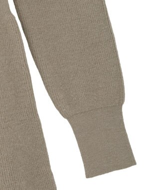 earth music&ecology ウエストリブフレアニットミニワンピース Mocha