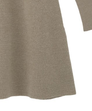 earth music&ecology ウエストリブフレアニットミニワンピース Mocha