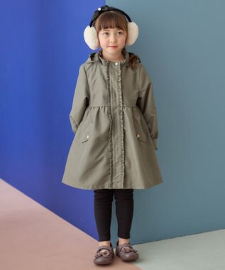 ANY KIDS ガーリー モッズ コート カーキ