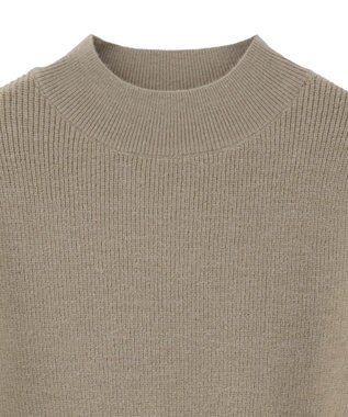 earth music&ecology ウエストリブフレアニットミニワンピース Mocha