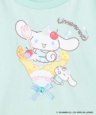 ANY KIDS 【サンリオキャラクターズ×ANY KIDS】ひんやり ファンシーフリル袖Tシャツ シナモロール×ミント