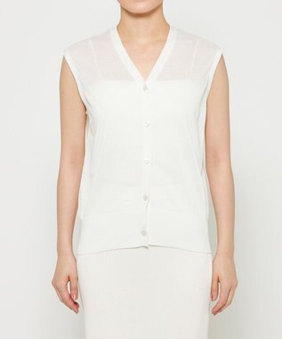 uncrave シアーニット ノースリーブベスト オフ