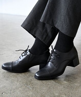 APOM キャップトゥレースアップシューズ 45 ブラック