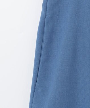 ANY リネンライクオックス フレアスカート ブルー