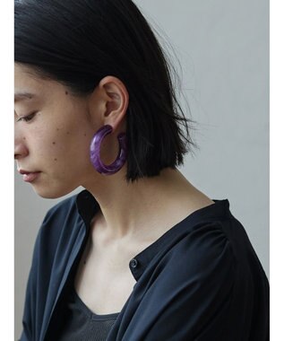 AMERICAN HOLIC ビッグフープピアス Purple