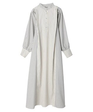 Green Parks ＫＢＦ　ストライプシャツワンピース Beige