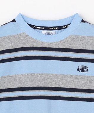 J.PRESS KIDS 【140-170cm】マルチボーダー 半袖Ｔシャツ サックスブルー