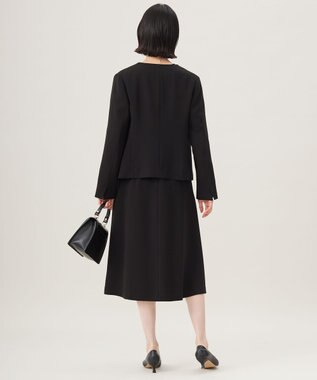 自由区 S 【セットアップ対応】トリアセダブルクロスノーカラー ジャケット ブラック