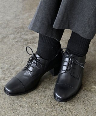 APOM キャップトゥレースアップシューズ 45 ブラック