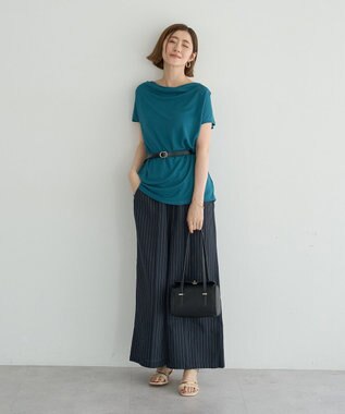 YECCA VECCA 【接触冷感】ドレープカットトップス Black