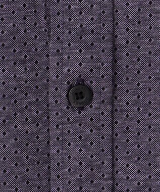 JOSEPH ABBOUD 【洗える】ドットジャガード ジャージー シャツ パープル系7