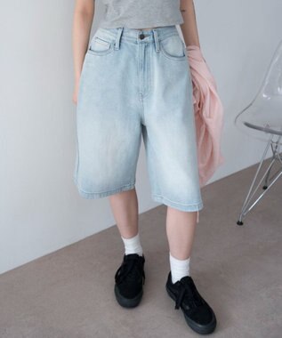 WEGO デニムハーフパンツ デニム淡色