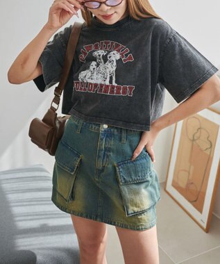 WEGO ヴィンテージウォッシュグラフィックショートT 柄7