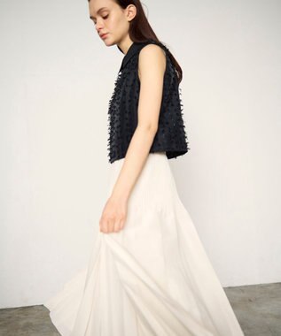 GRACE CONTINENTAL シアージャガード トップ ブラック