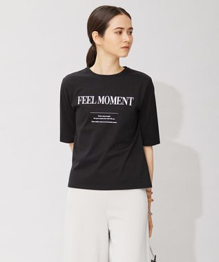 ICB L 【洗える】 ロゴTEE カットソー ブラック系