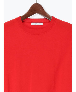 Te chichi 14G天竺ハーフスリーブニットプルオーバー レッド