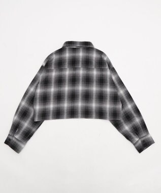 WEGO チェックショートネルシャツ ブラック