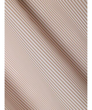 earth music&ecology ＳＥＴ２点シャーリングビスチェ×シャツワンピース Stripe Beige