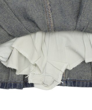 WEGO タックプリーツデニムミニスカパン デニム中濃色