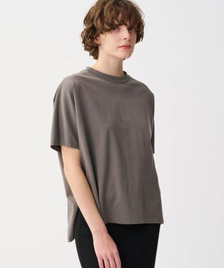 uncrave 【佐藤晴美さん着用・洗濯機洗い可】プレーンストレッチ ビッグTシャツ トープ（佐藤晴美さん着用）