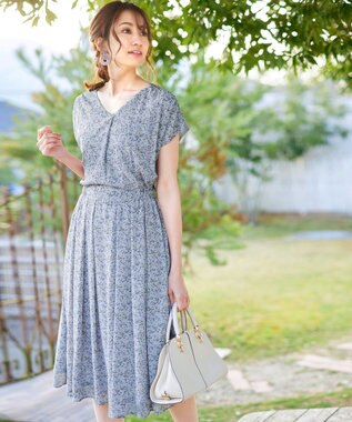 洗える 程良い透け感のシフォン花柄フレンチワンピース Tiaclasse ファッション通販 公式通販 オンワード クローゼット