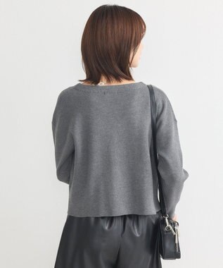 earth music&ecology コンパクトカーディガン Charcoal Gray