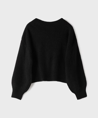 GRACE CONTINENTAL サテンレースニットワンピース ブラック