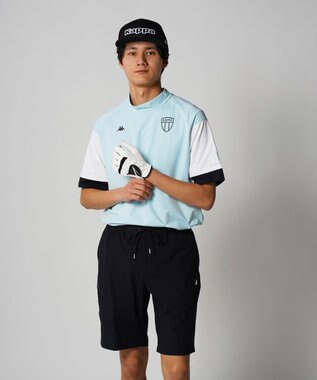 FILA GOLF／marie claire 【Kappa】半袖モックネックシャツ ブルー