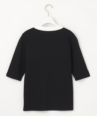 ANY SIS 【好印象企画】襟配色ニット×タックスカートセット ブラック×グレー