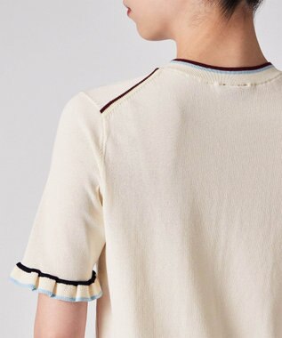 Paul Smith 【洗える】フレアスリーブ 半袖ニット オフホワイト