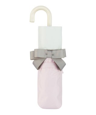 MOONBAT estaa 晴雨兼用 折りたたみ傘 グログランテープリボン 日傘 遮光 遮熱 UV ペールピンク