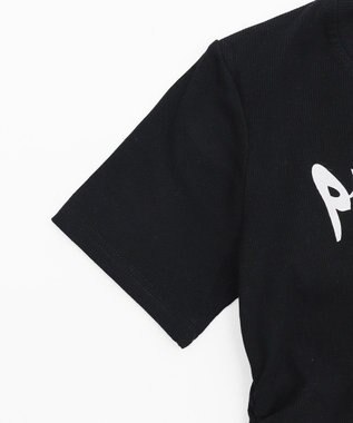 WEGO グラフィックロゴWジップSSトップス ブラック