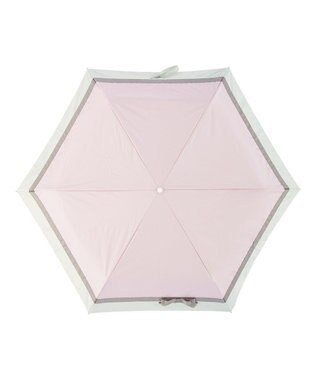 MOONBAT estaa 晴雨兼用 折りたたみ傘 グログランテープリボン 日傘 遮光 遮熱 UV ペールピンク
