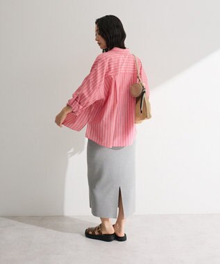 Green Parks 綿麻混シャツ Red