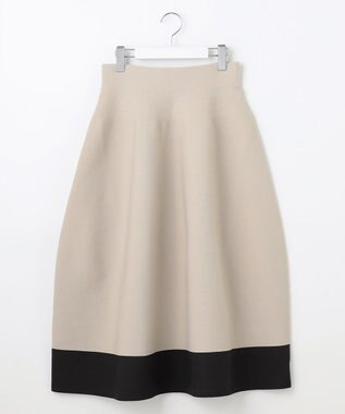自由区 【洗える】ポリエステルホールガーメント スカート ベージュ×アッシュ